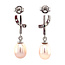 Weißgoldene Ohrstecker mit Perle und Zirkonia 14 kt