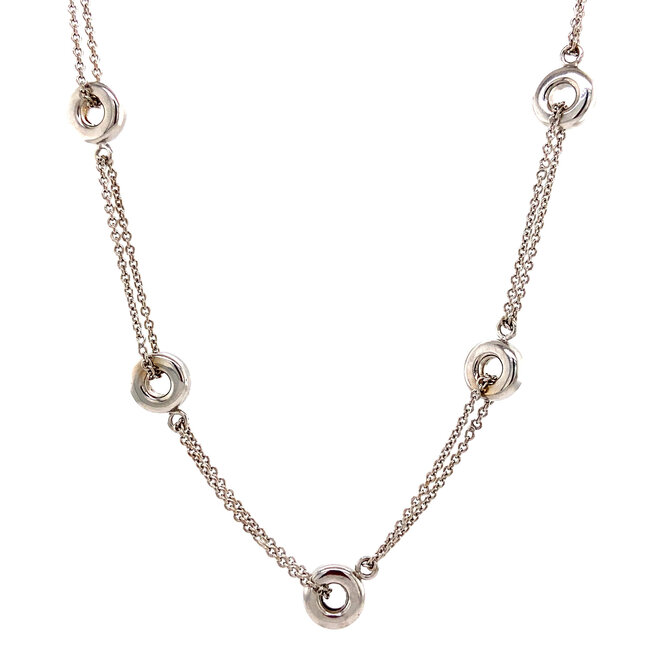 Halskette aus Weißgold, 41–43 cm, 18 Karat