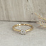 Gouden rozet ring met diamant 14 krt