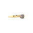 Gouden rozet ring met diamant 14 krt