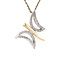 Gouden vlinder hanger met diamant 14 krt