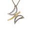 Gold butterfly pendant with diamond 14 kt