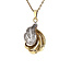 Golden pendant with diamond 14 kt