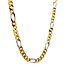 Gold Figaro necklace bicolour 50.5 cm 14 karat