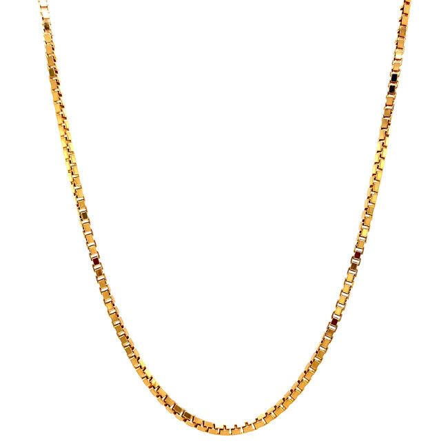 Gouden lengtecollier venetiaan 50.5 cm 14 krt