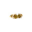 Gouden oorstekers met chrysoberyl en zirkonia 14 krt