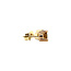Gouden oorstekers met chrysoberyl en zirkonia 14 krt
