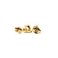 Gouden oorstekers met chrysoberyl en zirkonia 14 krt