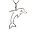 Weißgold-Delfin-Anhänger mit Diamant 14 Karat