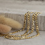 Golden falcon eye necklace 51.5 cm 14 kt