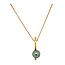 Rosegouden collier met tahitiparel en diamant 18 krt* nieuw