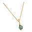 Rosegouden collier met tahitiparel en diamant 18 krt* nieuw