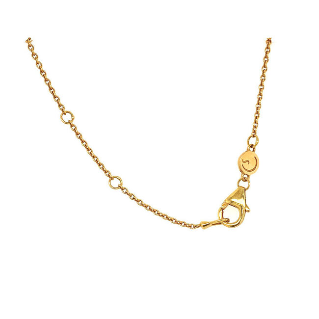 Rosegouden collier met tahitiparel en diamant 18 karaat* nieuw