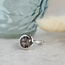 White gold ring with smoky quartz 18 kt