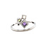 Weißgoldring mit Diamant und Farbsteinen 14 Karat