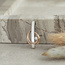 Gold pendant bicolour with zirconia 14 crt