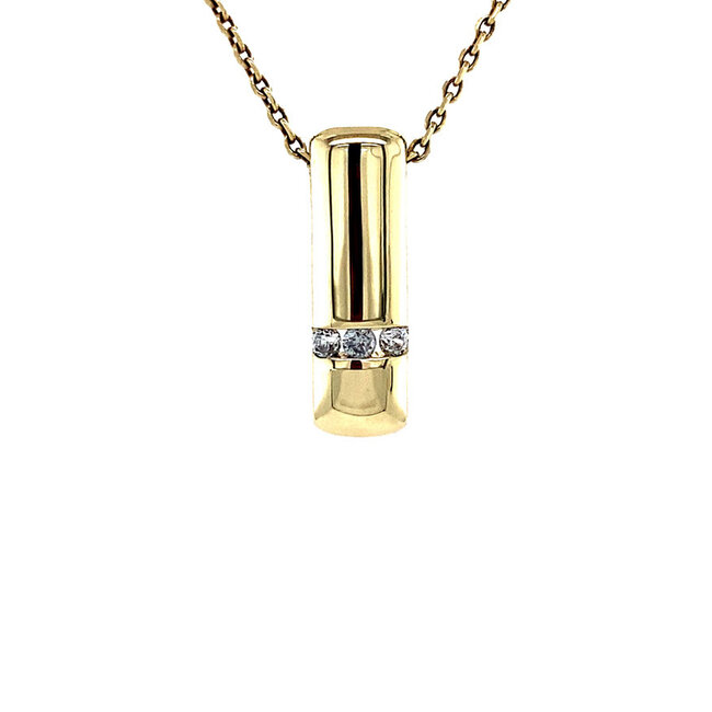 Gouden hanger met zirkonia 14 krt