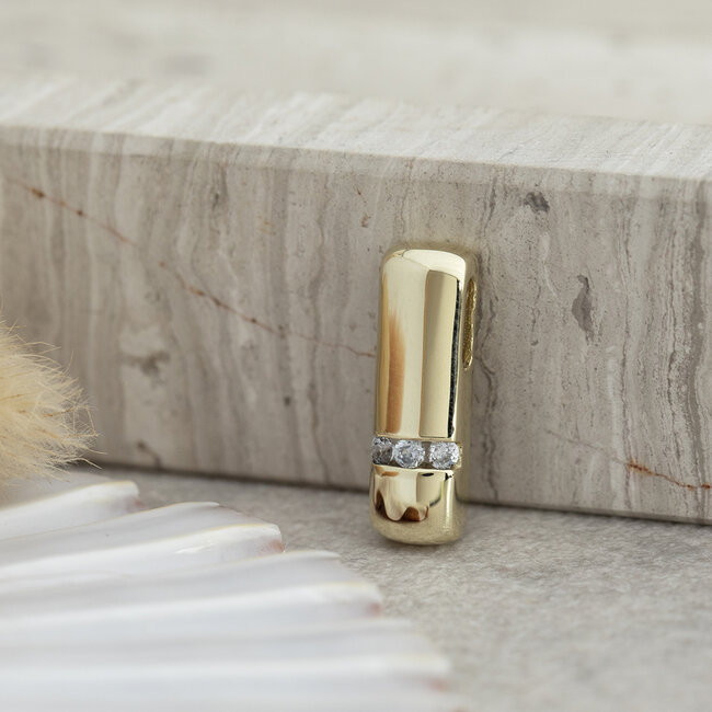 Goldener Anhänger mit Zirkonia 14 kt