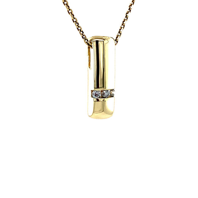 Goldener Anhänger mit Zirkonia 14 kt