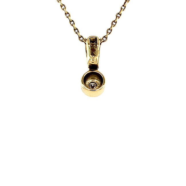 Gouden cliphanger met diamant 14 krt