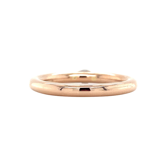 Rose gold ring with diamond 14 kt