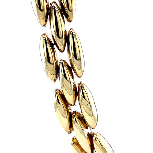 Gold choker bicolour 44 cm 14 karat