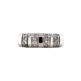 Witgouden ring met diamant 14 krt