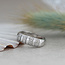 White gold ring with 14 kt diamond