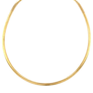 Gouden omega collier 45 cm 14 karaat