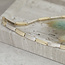Gouden choker bicolour 45 cm 14 karaat