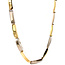 Gouden choker bicolour 45 cm 14 karaat