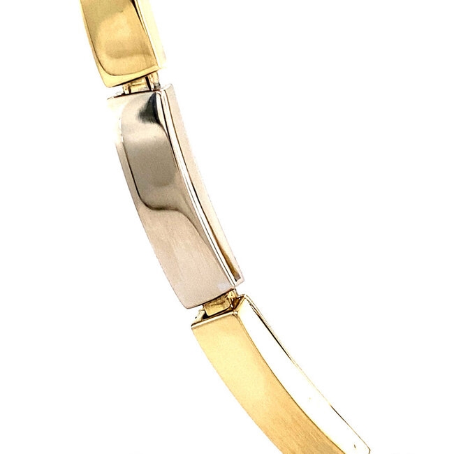 Gold choker bicolour 45 cm 14 karat
