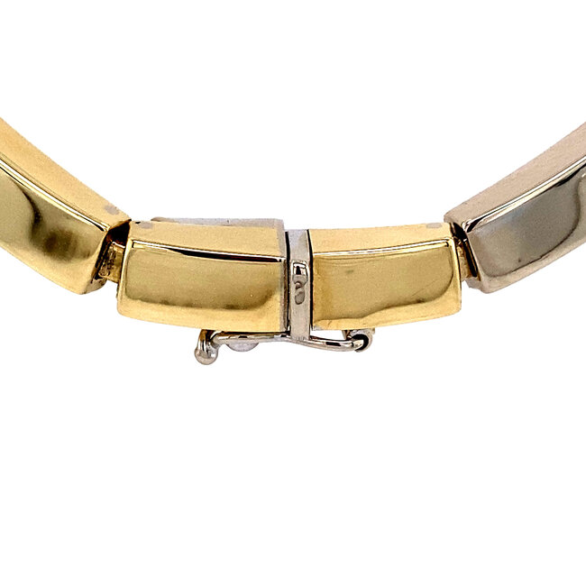 Goldener Choker Bicolor 45 cm 14 Karat