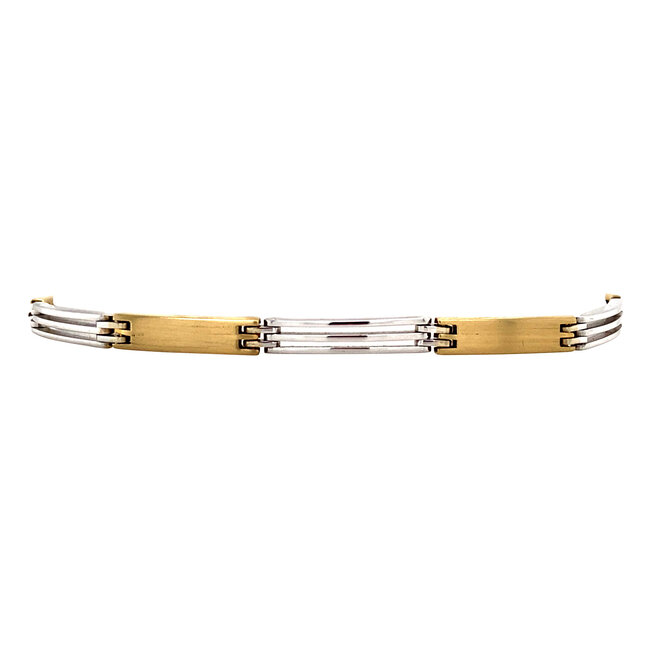 Goldarmband Bicolor 19 cm 14 Karat