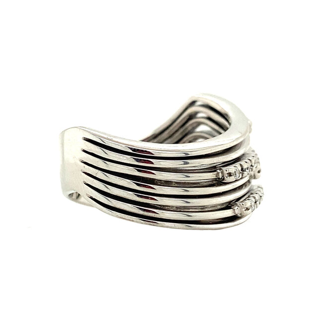 Witgouden ring met diamant 18 karaat