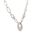 Witgouden choker met diamant 47 cm 14 krt* nieuw