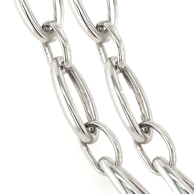 Witgouden choker met diamant 47 cm 14 karaat* nieuw