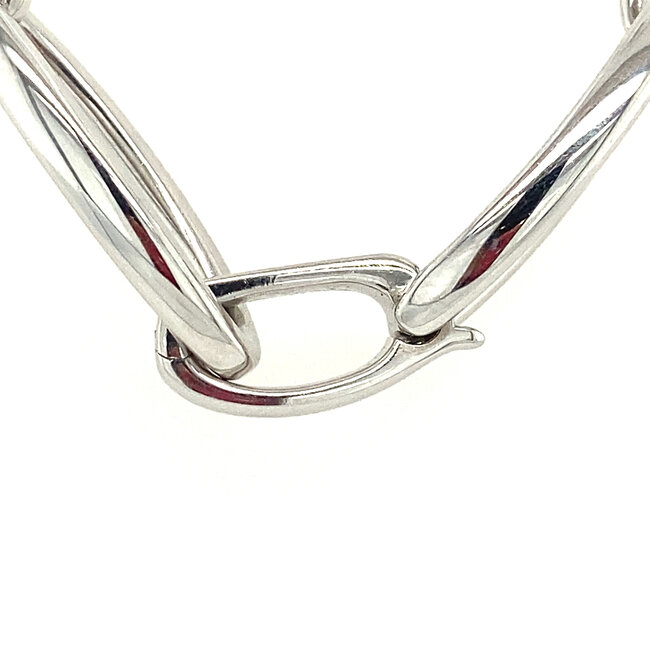 Weißgoldener Choker mit Diamant 47 cm 14 Karat* neu