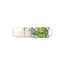 White gold ring with peridot and diamond 14 kt