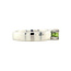 White gold ring with peridot and diamond 14 kt