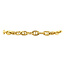 Gold bracelet double anchor 19 cm 18 karat