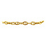 Gold bracelet double anchor 19 cm 18 karat