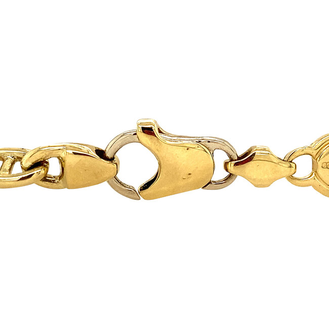 Goldenes Armband doppelter Anker 19 cm 18 Karat