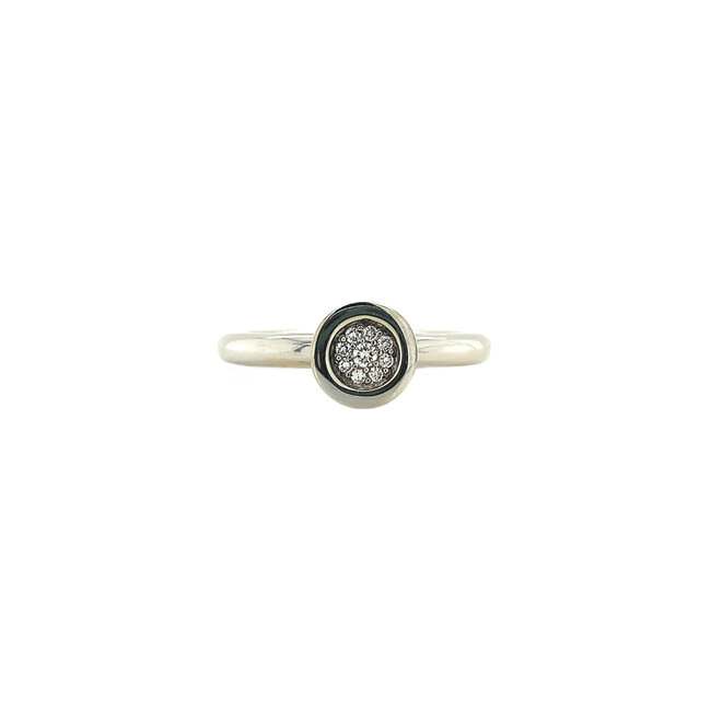 Witgouden ring met diamant 14 karaat
