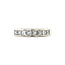 White gold row ring with diamond 18 crt