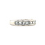 White gold row ring with diamond 18 crt