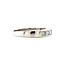White gold row ring with diamond 18 crt