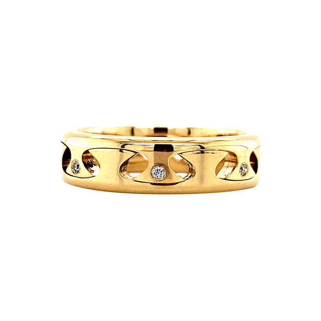 Goldener Ring mit Diamant 14 Karat