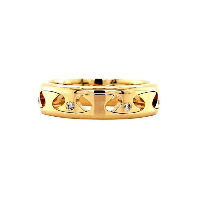 Goldener Ring mit Diamant 14 Karat
