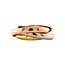 Tricolour gouden ring 18 karaat